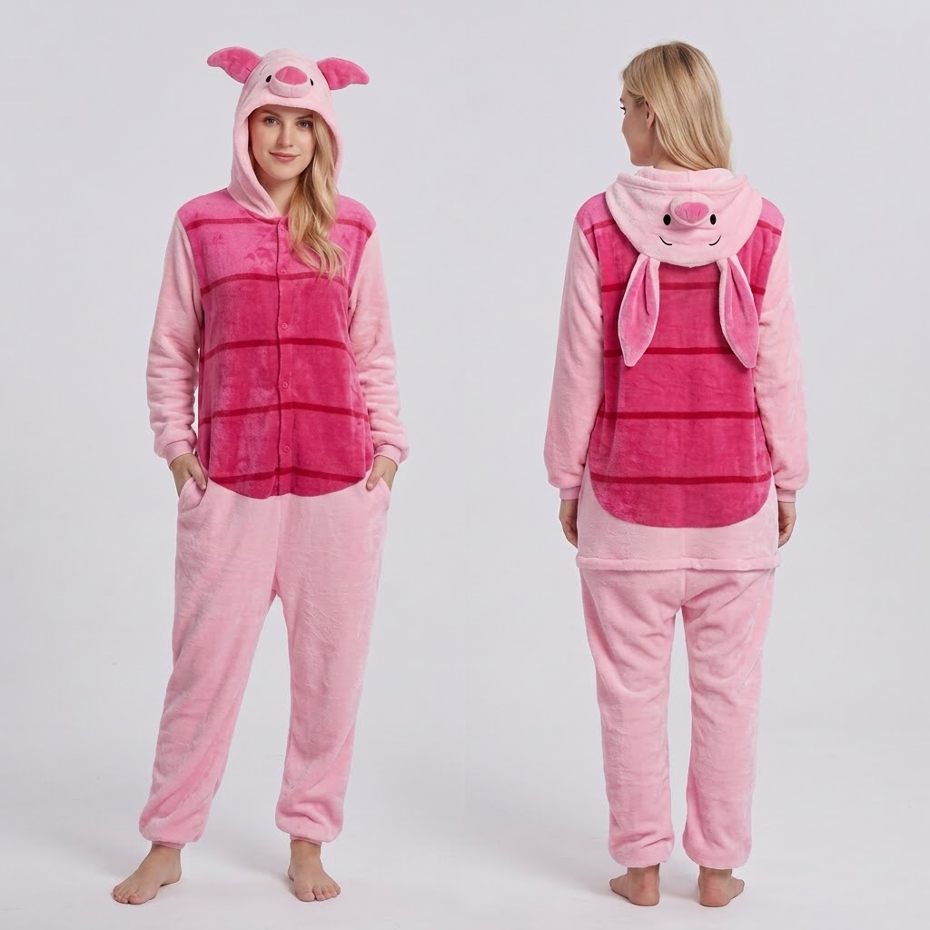 PIŻAMA PUCHATEK I PRZYJACIELE ONESIE DRES KOMBINEZON - obrazek 5