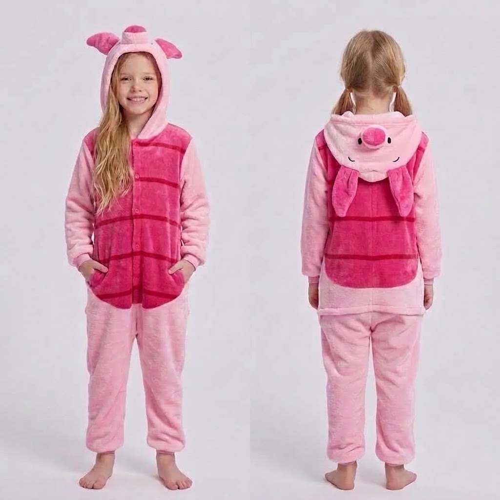 PIŻAMA PUCHATEK I PRZYJACIELE ONESIE DRES KOMBINEZON - obrazek 4