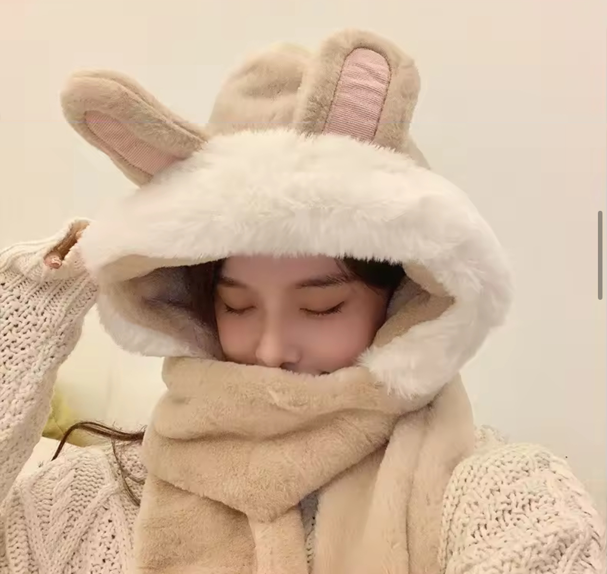 CZAPKA 3w1 Z USZKAMI / 2 KOLORY - obrazek 5