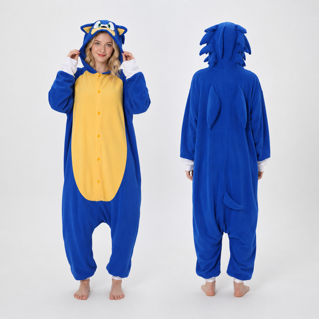 PIŻAMA JEŻ SONIC ONESIE DRES KIGURUMI - obrazek 2