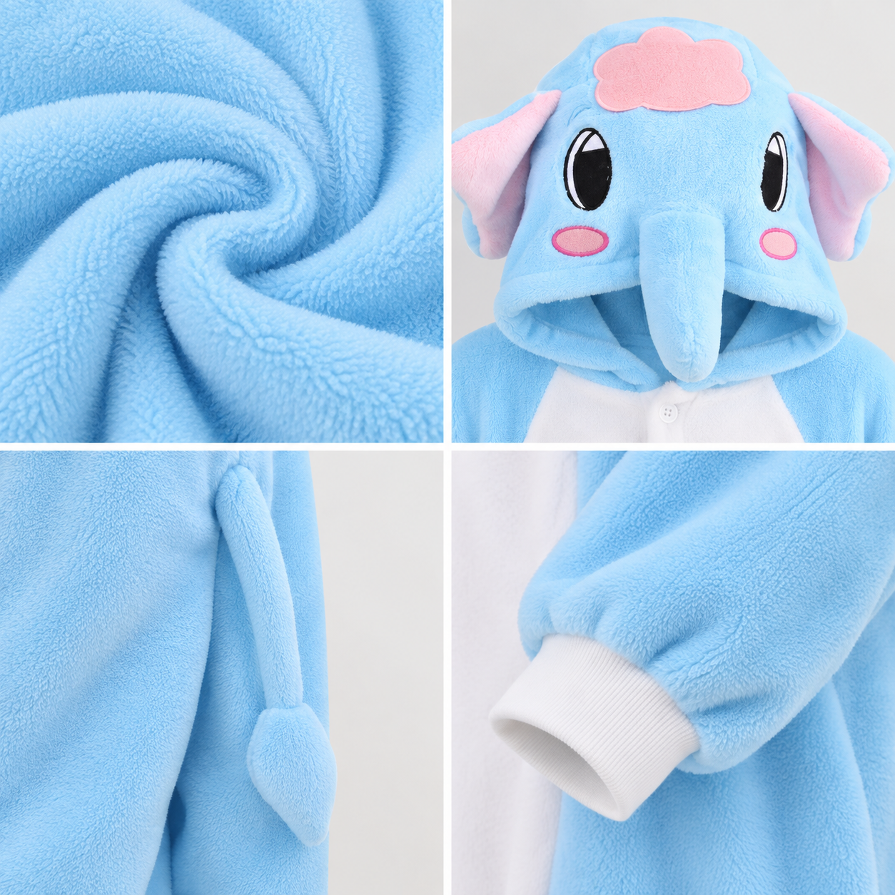 PIŻAMA SŁOŃ ONESIE DRES KIGURUMI - obrazek 2