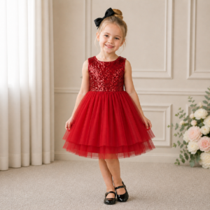 SUKIENKA TIULOWA BALERINA CZERWONA R. 70-110