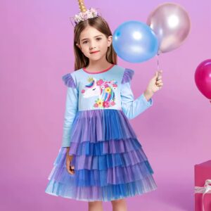 SUKIENKA TIULOWA JEDNOROŻEC FLOWER R.98-128