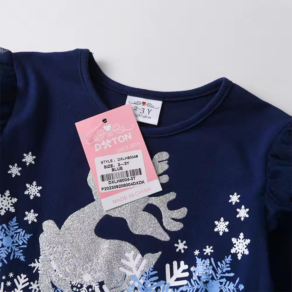 SUKIENKA TIULOWA GRANAT ŚNIEŻYNKI R.98-128 - obrazek 6