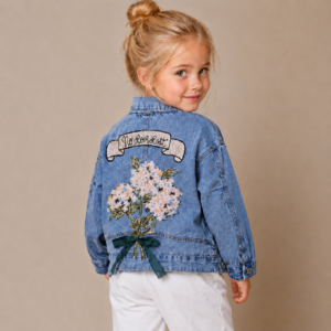 ZDOBIONA KURTKA JEANSOWA R.100-140