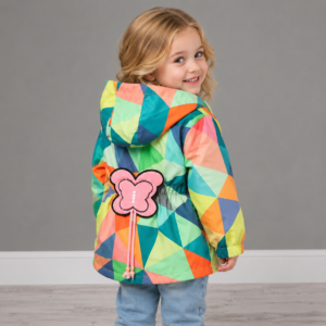 KOLOROWA PARKA ZE ŚCIĄGACZEM ZIELONA / R. 80-130