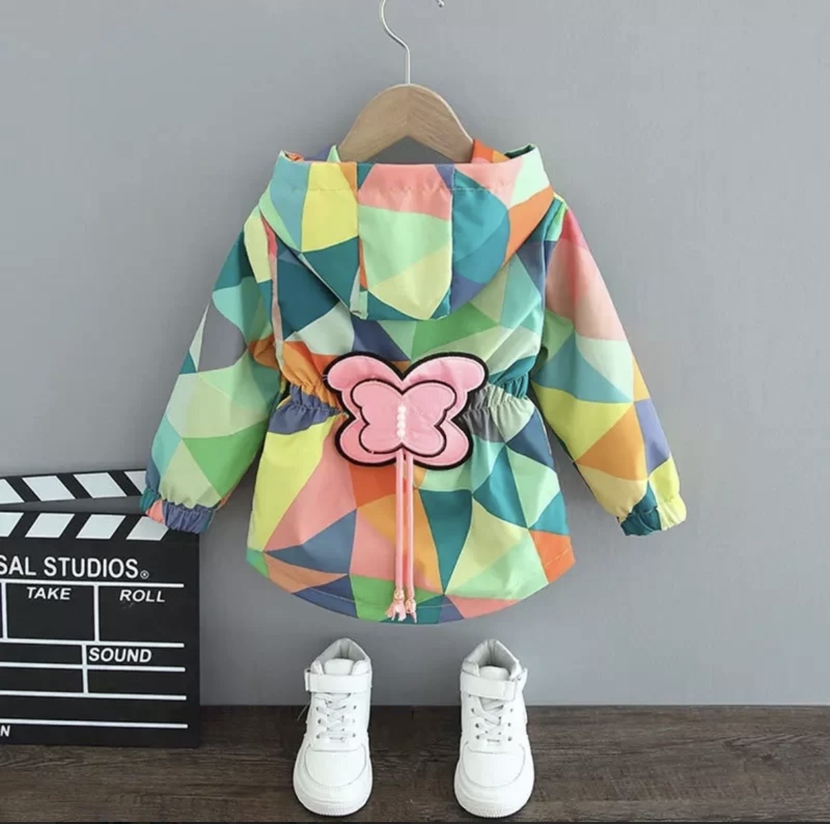 KOLOROWA PARKA ZE ŚCIĄGACZEM ZIELONA / R. 80-130 - obrazek 3