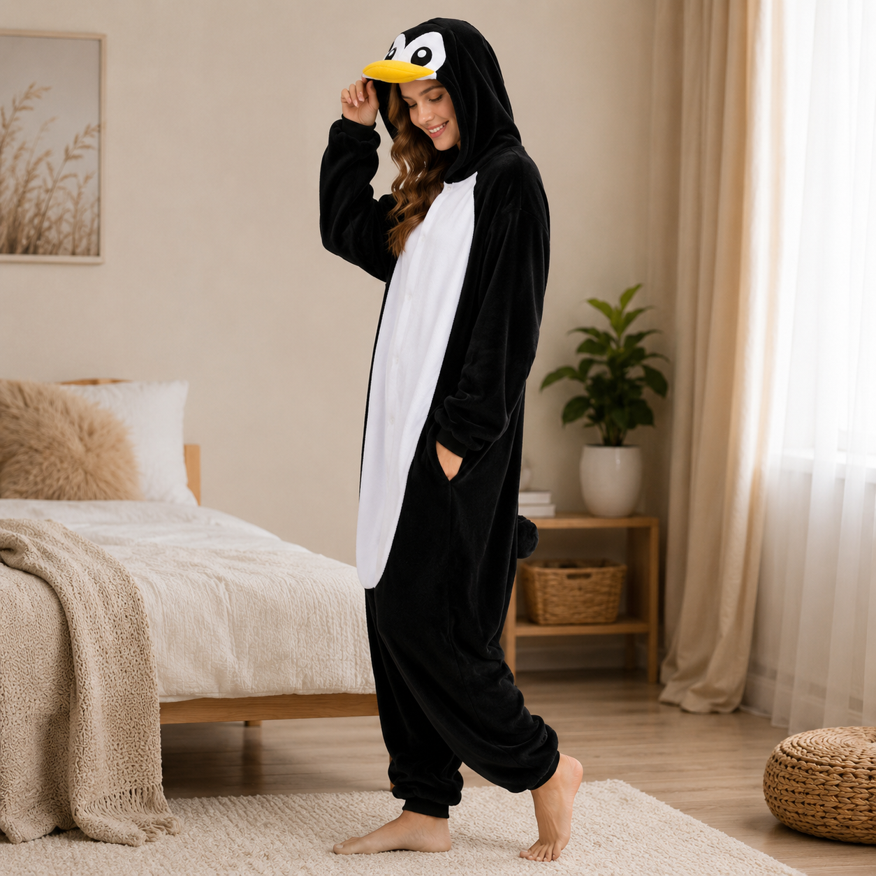 PIŻAMA PINGWIN ONESIE DRES KIGURUMI - obrazek 4