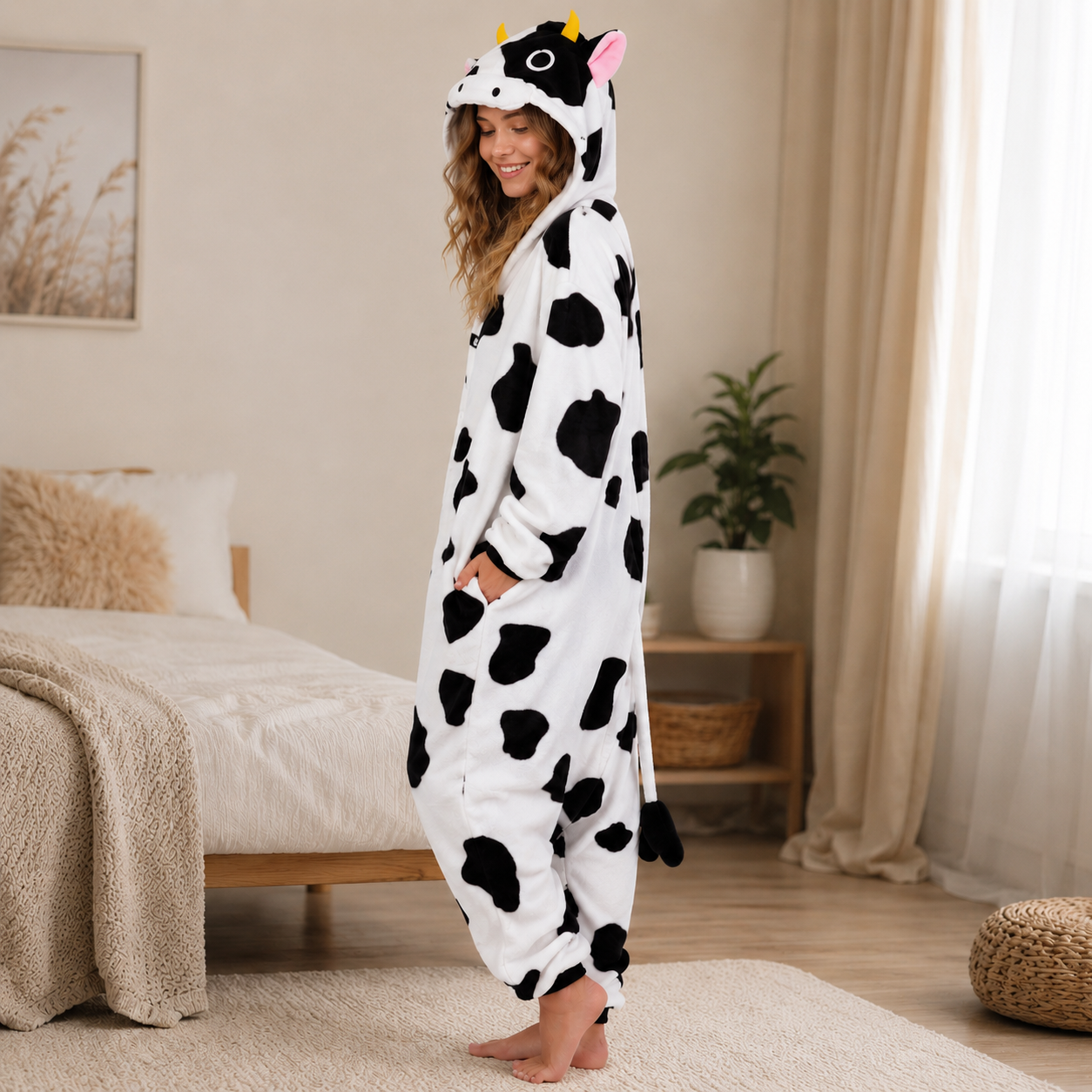 PIŻAMA KROWA ONESIE DRES KIGURUMI - obrazek 4
