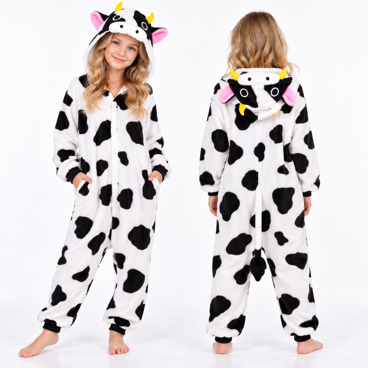 PIŻAMA KROWA ONESIE DRES KIGURUMI - obrazek 3