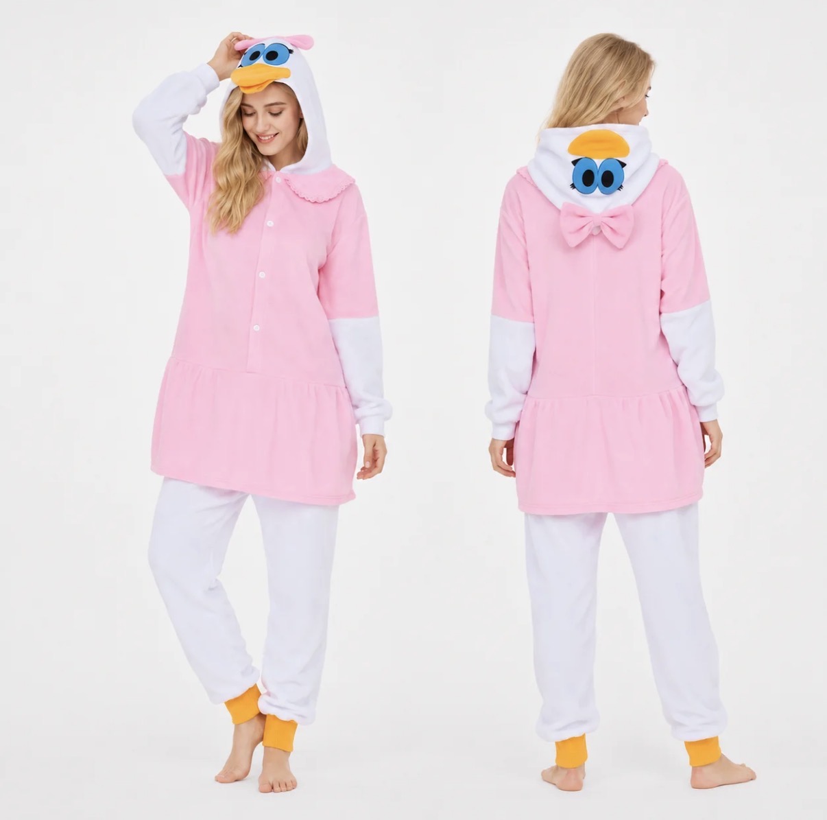 PIŻAMA KACZOR DONALD KACZKA DAISY ONESIE DRES KIGURUMI - obrazek 4