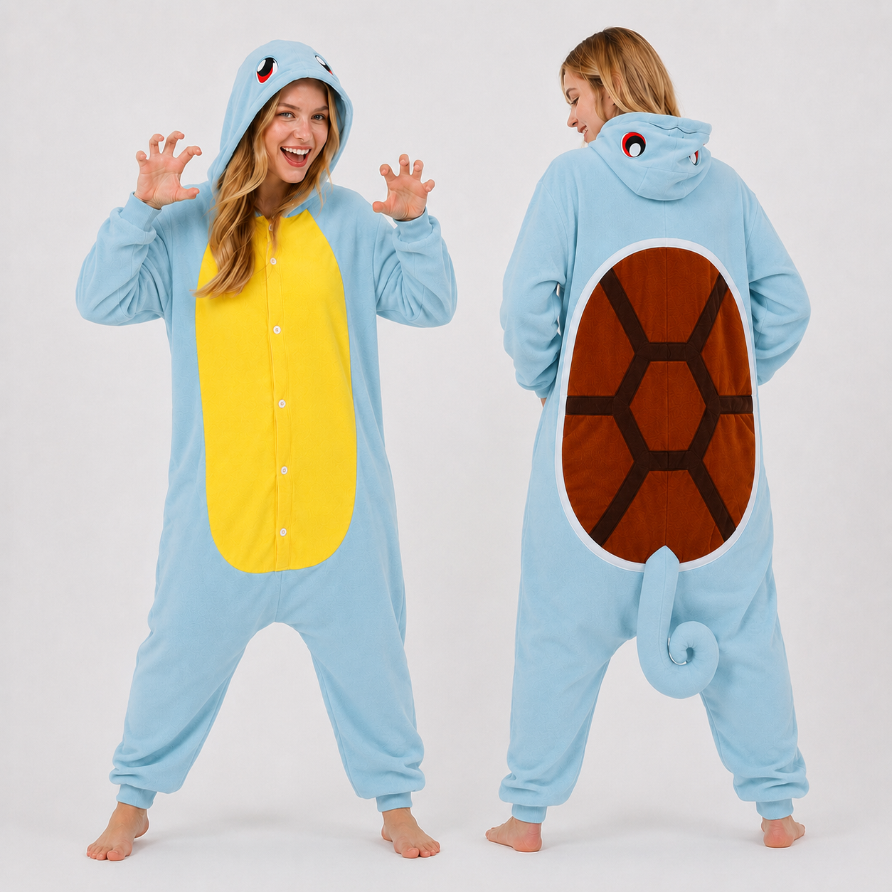 PIŻAMA SQUIRTLE POKEMON ONESIE DRES KIGURUMI - obrazek 2