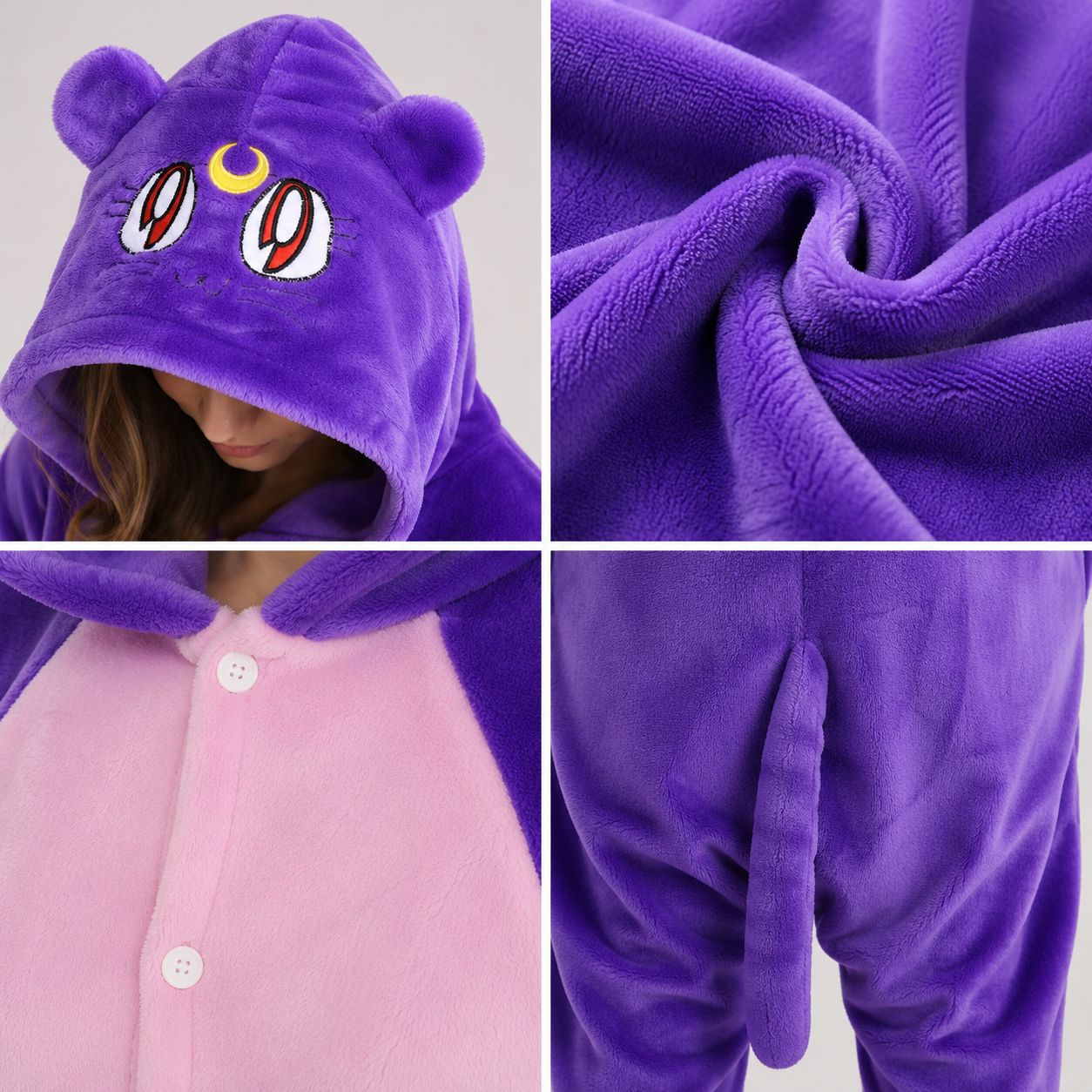 PIŻAMA KOT LUNA ONESIE DRES KIGURUMI - obrazek 2
