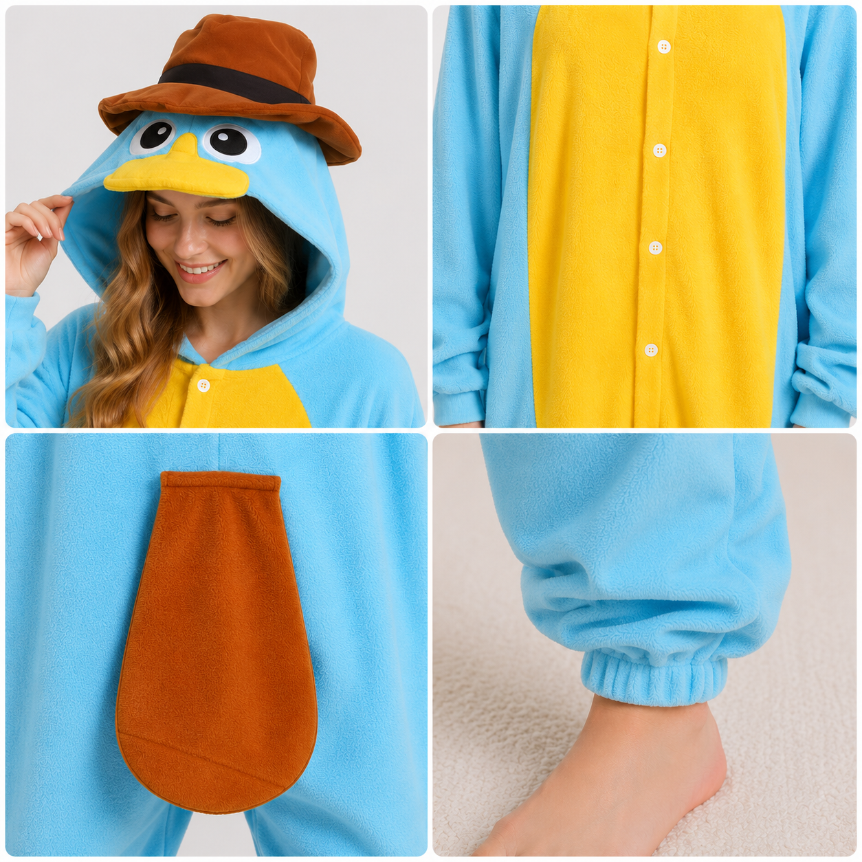 PIŻAMA PEPE PAN DZIOBAK ONESIE DRES KIGURUMI - obrazek 3