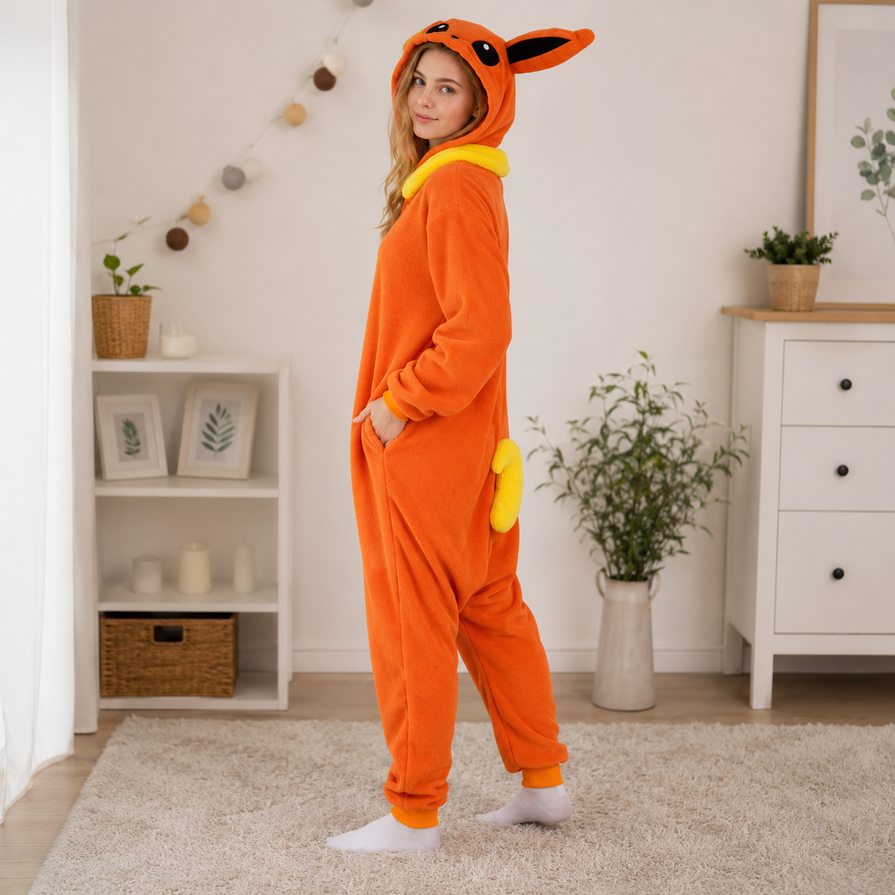 PIŻAMA POKEMON FLAREON ONESIE DRES KIGURUMI - obrazek 2