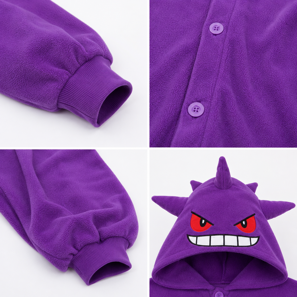 PIŻAMA GENGAR POKEMON ONESIE DRES KIGURUMI - obrazek 3