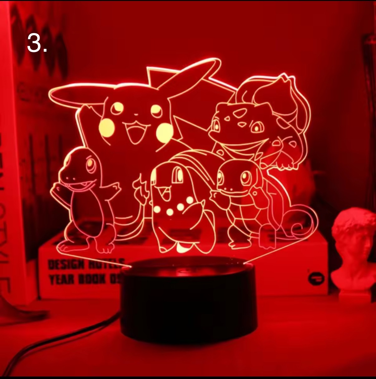 LAMPKA 3D LED POKEMON / 15 WZORÓW - obrazek 7