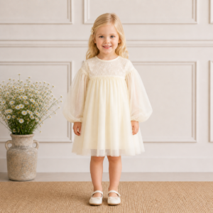 SUKIENKA BOHO Z HAFTAMI ECRU/ R.80-130