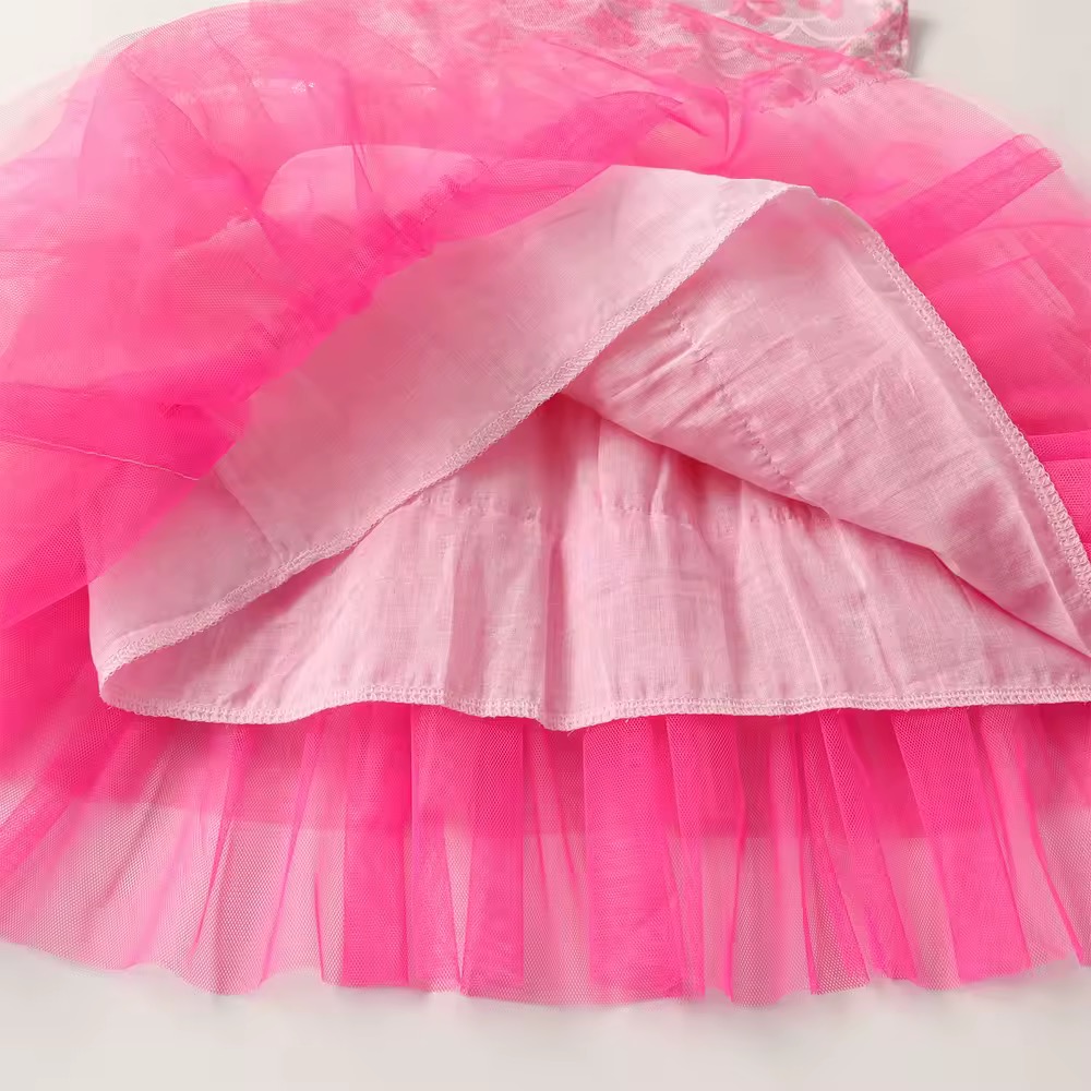 SUKIENKA TIULOWA RÓŻOWA ROSE GOLD R.98-128 - obrazek 6