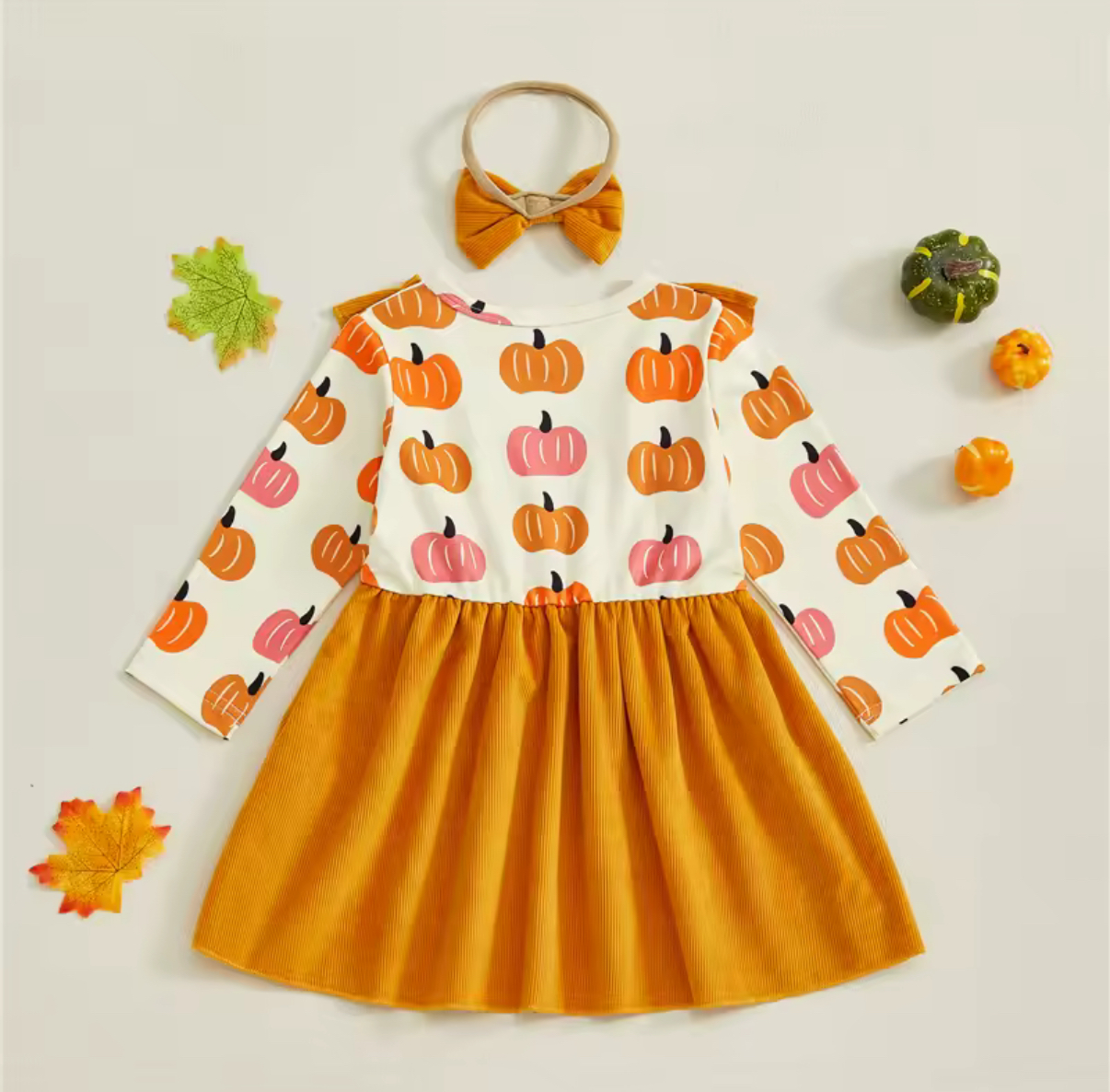 SUKIENKA W DYNIE HALLOWEEN Z OPASKĄ R.70-110 - obrazek 2