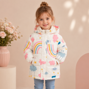 KURTKA PARKA TĘCZOWA CHMURKA / 2 KOLORY / R.90-140