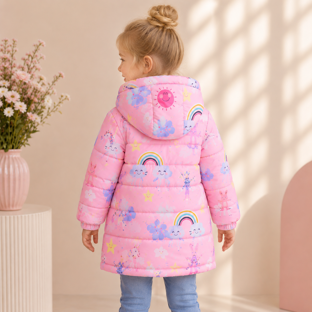 KURTKA PARKA TĘCZOWA CHMURKA / 2 KOLORY / R.90-140 - obrazek 4