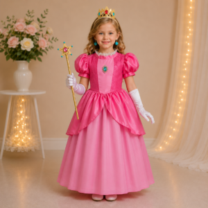 PRZEBRANIE KOSTIUM KSIĘŻNICZKA PEACH MARIO R. 110-150