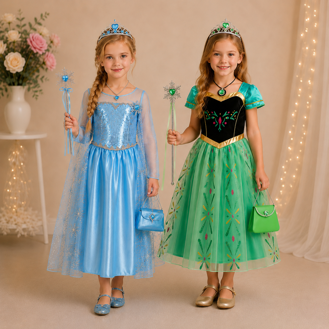 PRZEBRANIE KOSTIUM ANNA / ELSA FROZEN R. 100-150