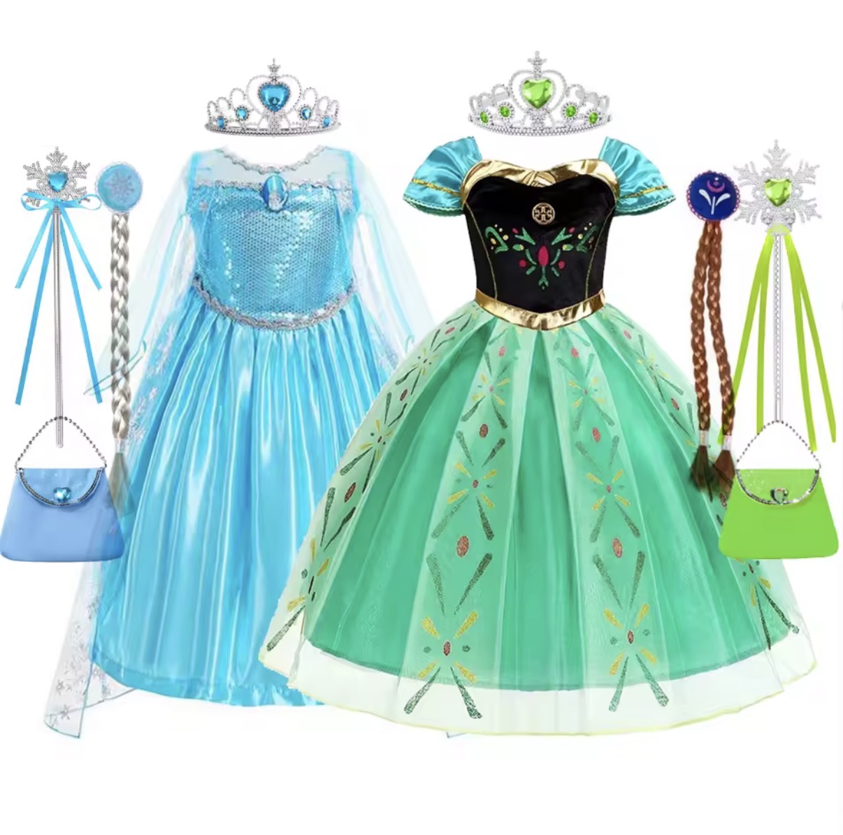 PRZEBRANIE KOSTIUM ANNA / ELSA FROZEN R. 100-150 - obrazek 2