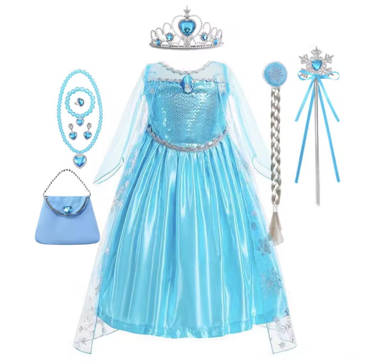 PRZEBRANIE KOSTIUM ANNA / ELSA FROZEN R. 100-150 - obrazek 3