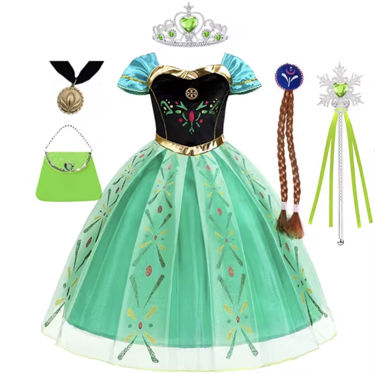 PRZEBRANIE KOSTIUM ANNA / ELSA FROZEN R. 100-150 - obrazek 4