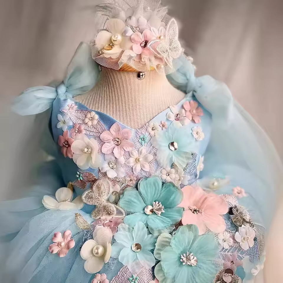 SUKIENKA KASSANDRA KWIATY 3D /4 KOLORY / r.80-140 - obrazek 2