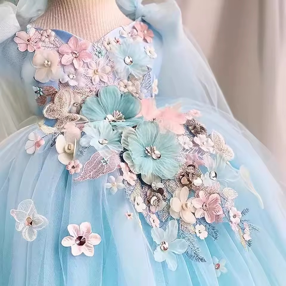 SUKIENKA KASSANDRA KWIATY 3D /4 KOLORY / r.80-140 - obrazek 3