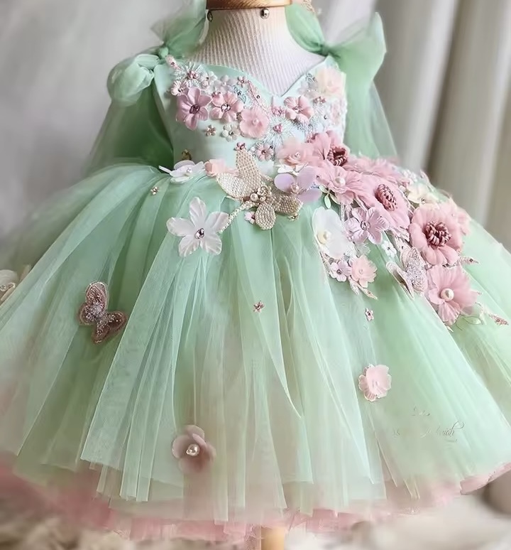 SUKIENKA KASSANDRA KWIATY 3D /4 KOLORY / r.80-140 - obrazek 5