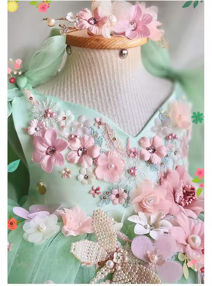 SUKIENKA KASSANDRA KWIATY 3D /4 KOLORY / r.80-140 - obrazek 6