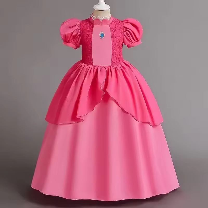 PRZEBRANIE KOSTIUM KSIĘŻNICZKA PEACH MARIO R. 110-150 - obrazek 2