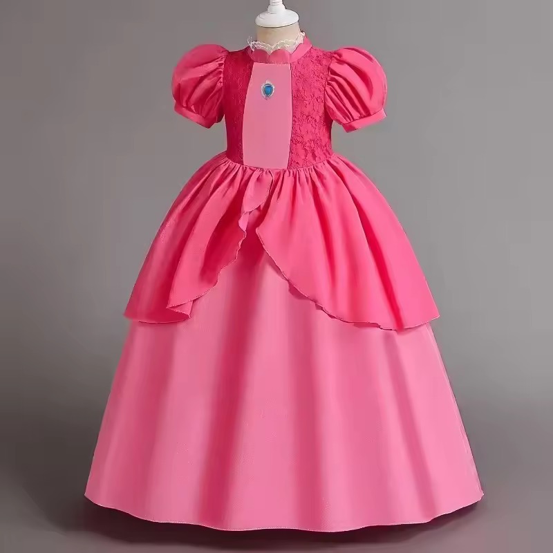 PRZEBRANIE KOSTIUM KSIĘŻNICZKA PEACH MARIO R. 110-150 - obrazek 4