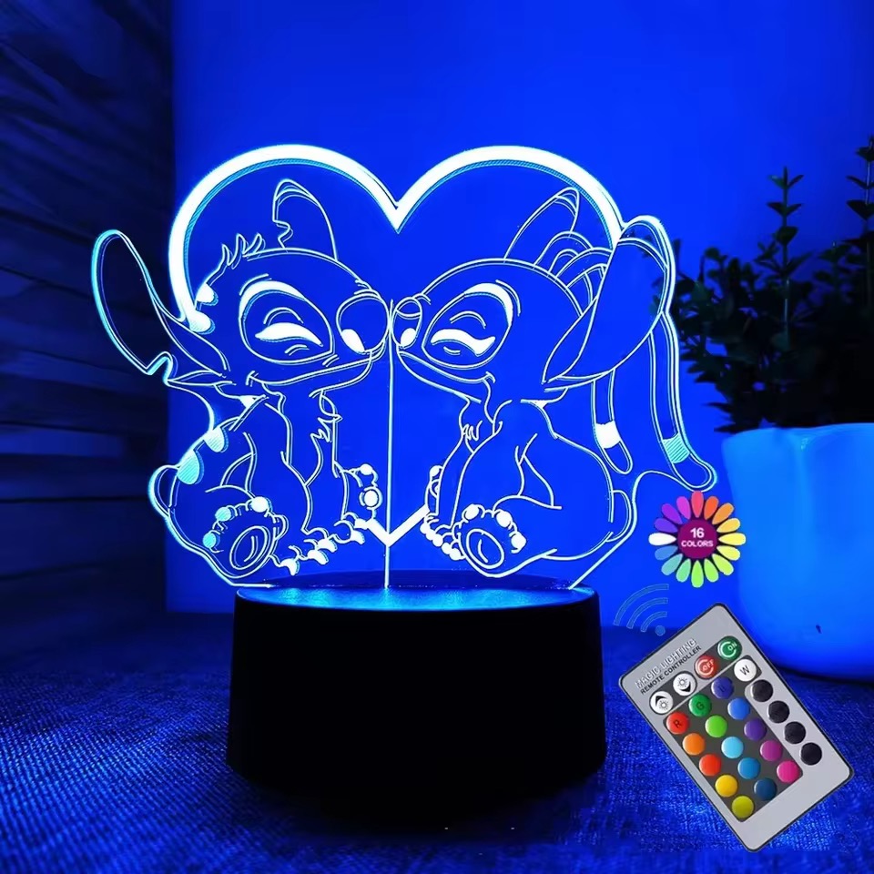 LAMPKA 3D LED STITCH / 2 WZORY - obrazek 2