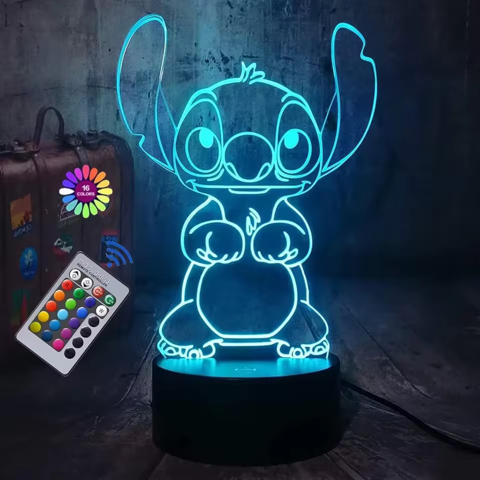 LAMPKA 3D LED STITCH / 2 WZORY
