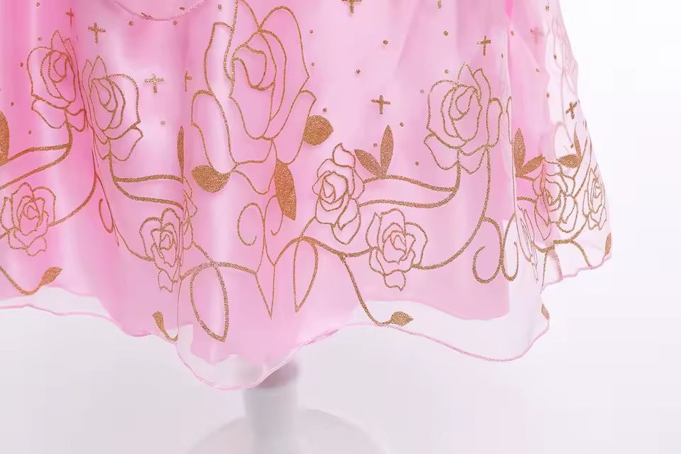 PRZEBRANIE KOSTIUM ŚPIĄCA KRÓLEWNA AURORA Z PERUKĄ R. 100-150 - obrazek 7