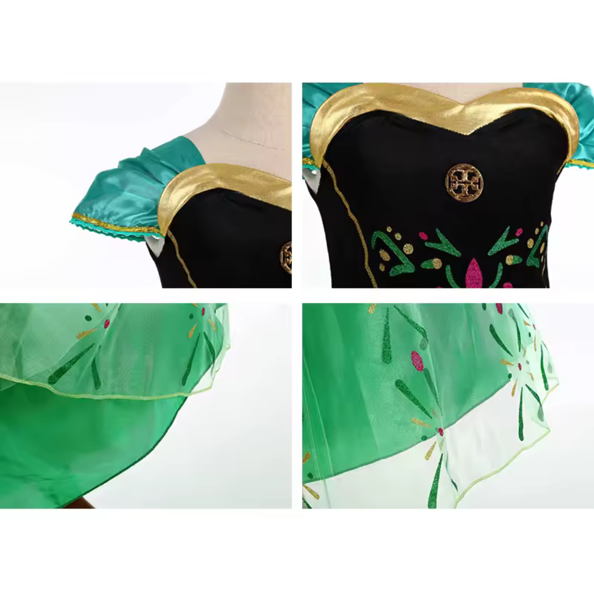 PRZEBRANIE KOSTIUM ANNA FROZEN Z PERUKĄ R. 100-150 - obrazek 5