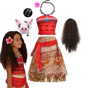 PRZEBRANIE KOSTIUM VAIANA Z PERUKĄ R. 100-150