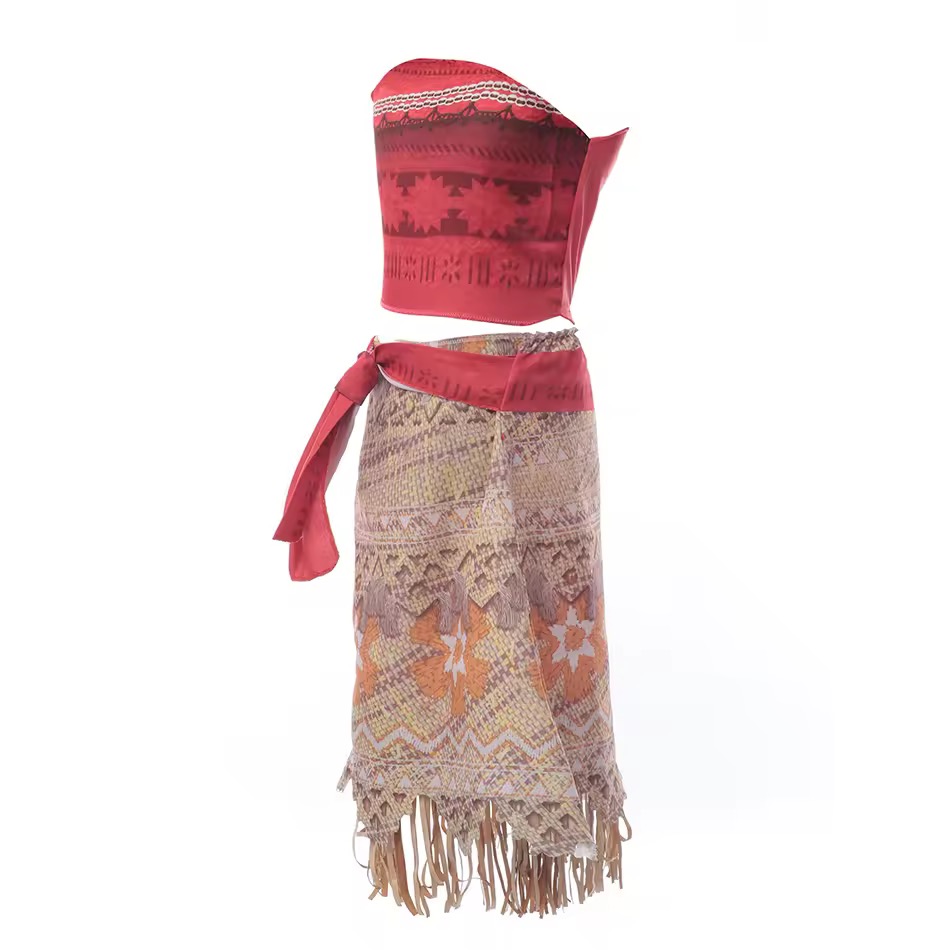 PRZEBRANIE KOSTIUM VAIANA Z PERUKĄ R. 100-150 - obrazek 3