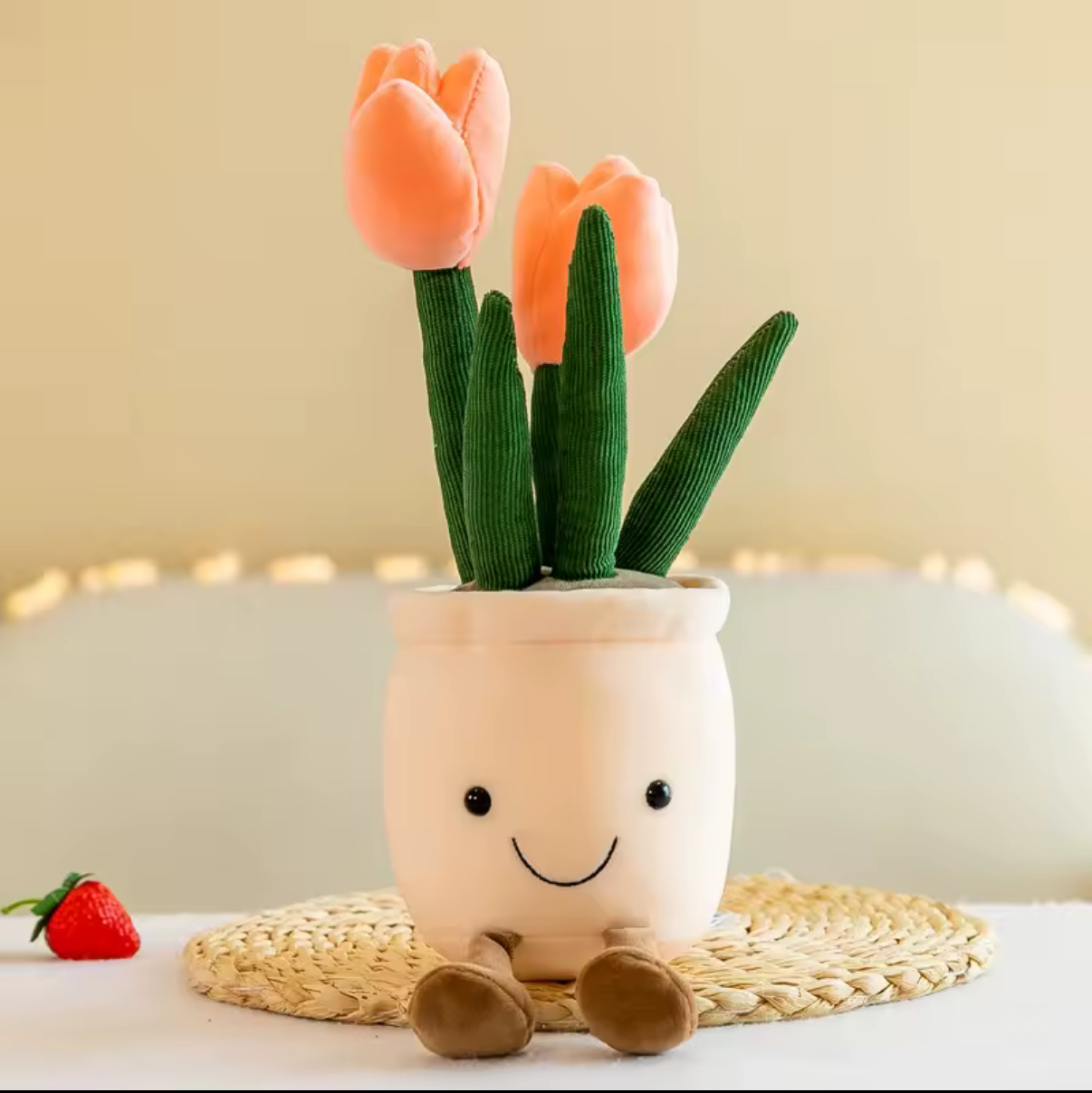 PLUSZOWA DONICZKA TULIPAN OZDOBA / ZESTAW TRZECH - obrazek 3