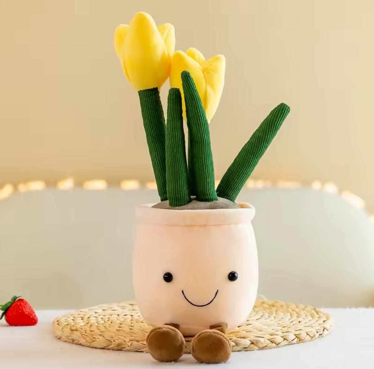 PLUSZOWA DONICZKA TULIPAN OZDOBA / ZESTAW TRZECH - obrazek 4