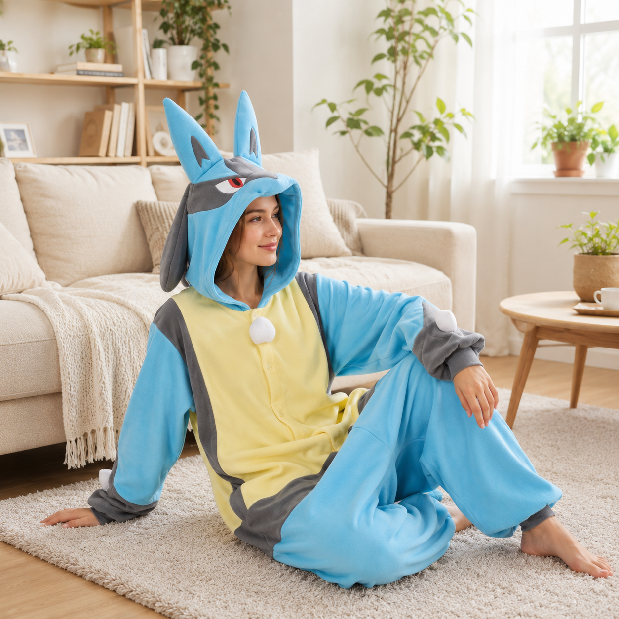PIŻAMA LUCARIO POKEMON ONESIE DRES KIGURUMI - obrazek 3