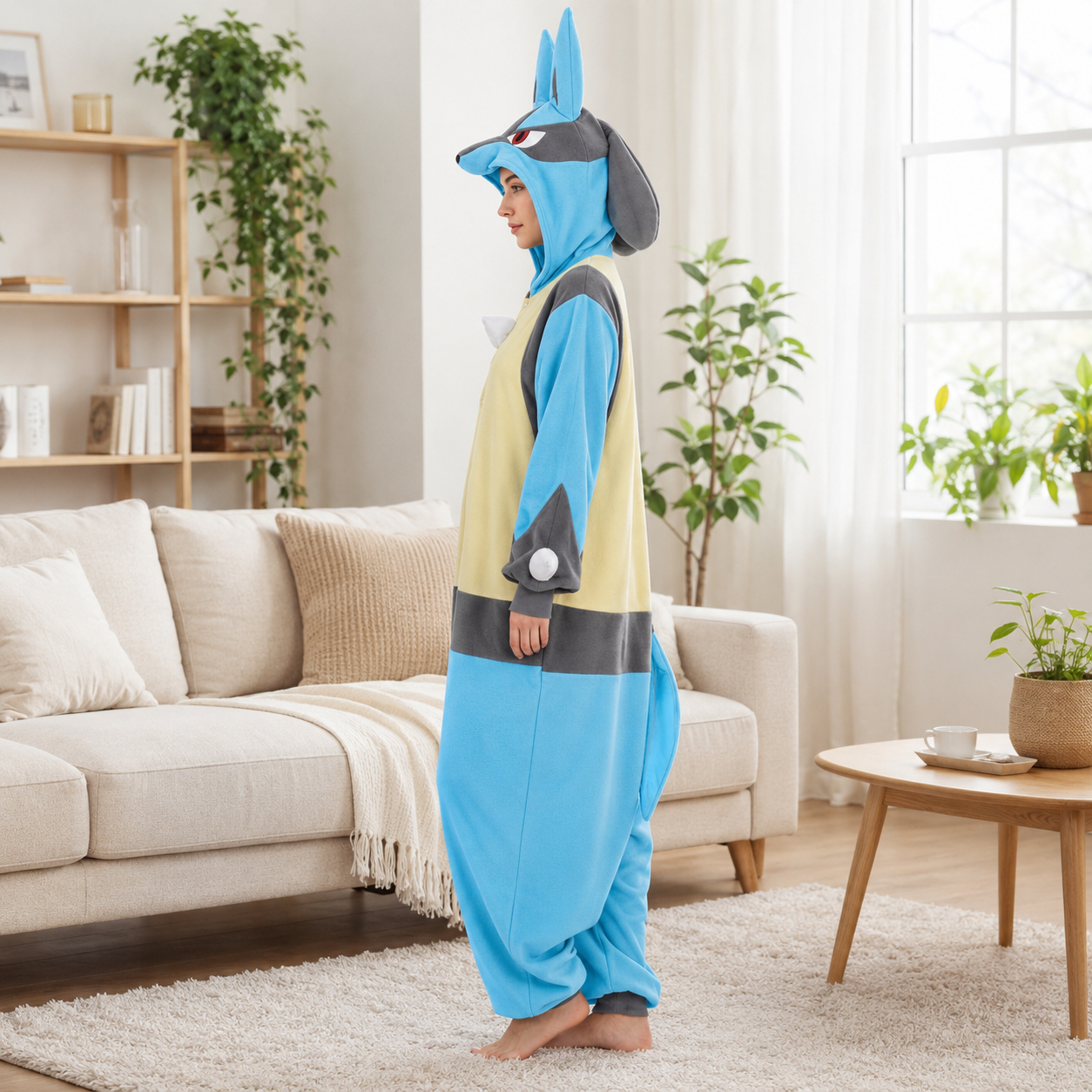 PIŻAMA LUCARIO POKEMON ONESIE DRES KIGURUMI - obrazek 2