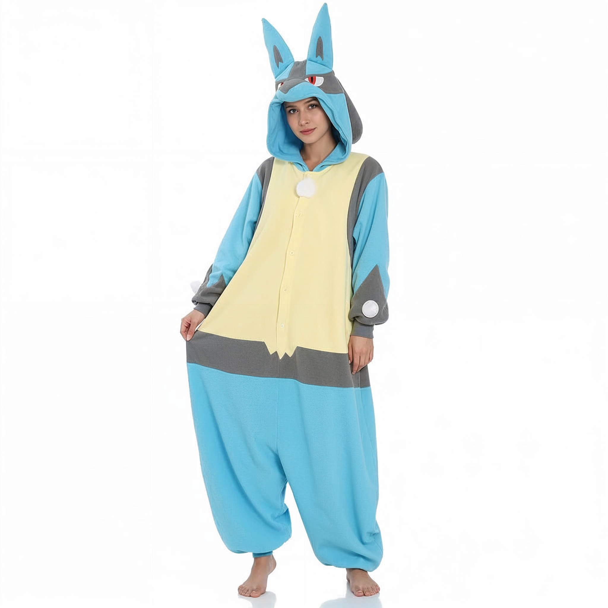 PIŻAMA LUCARIO POKEMON ONESIE DRES KIGURUMI - obrazek 2