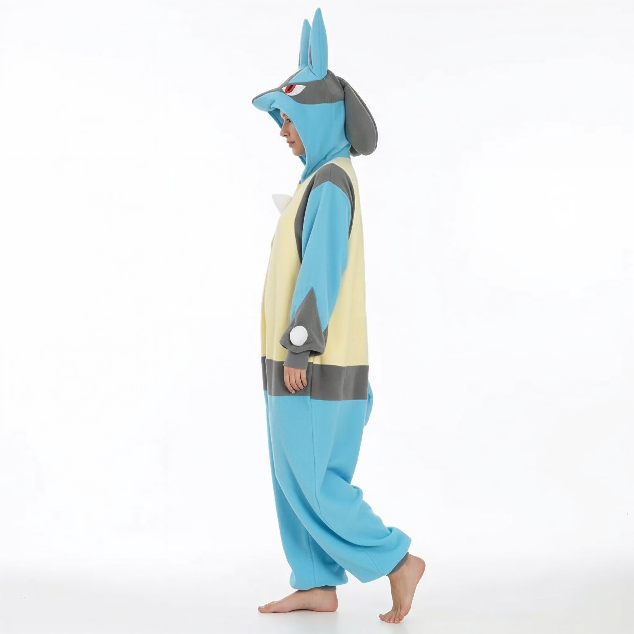 PIŻAMA LUCARIO POKEMON ONESIE DRES KIGURUMI - obrazek 3