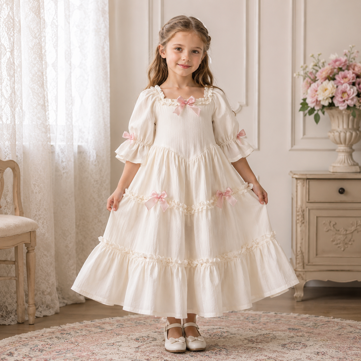 SUKIENKA ROMANTIC Z BAWEŁNY 90-130